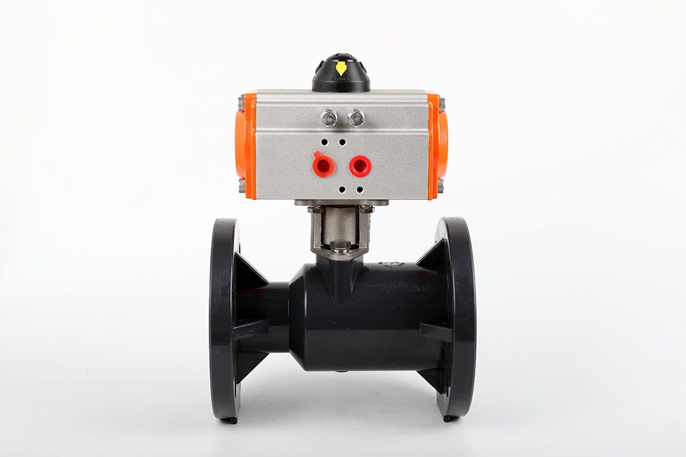 长顺气动法兰一体球阀